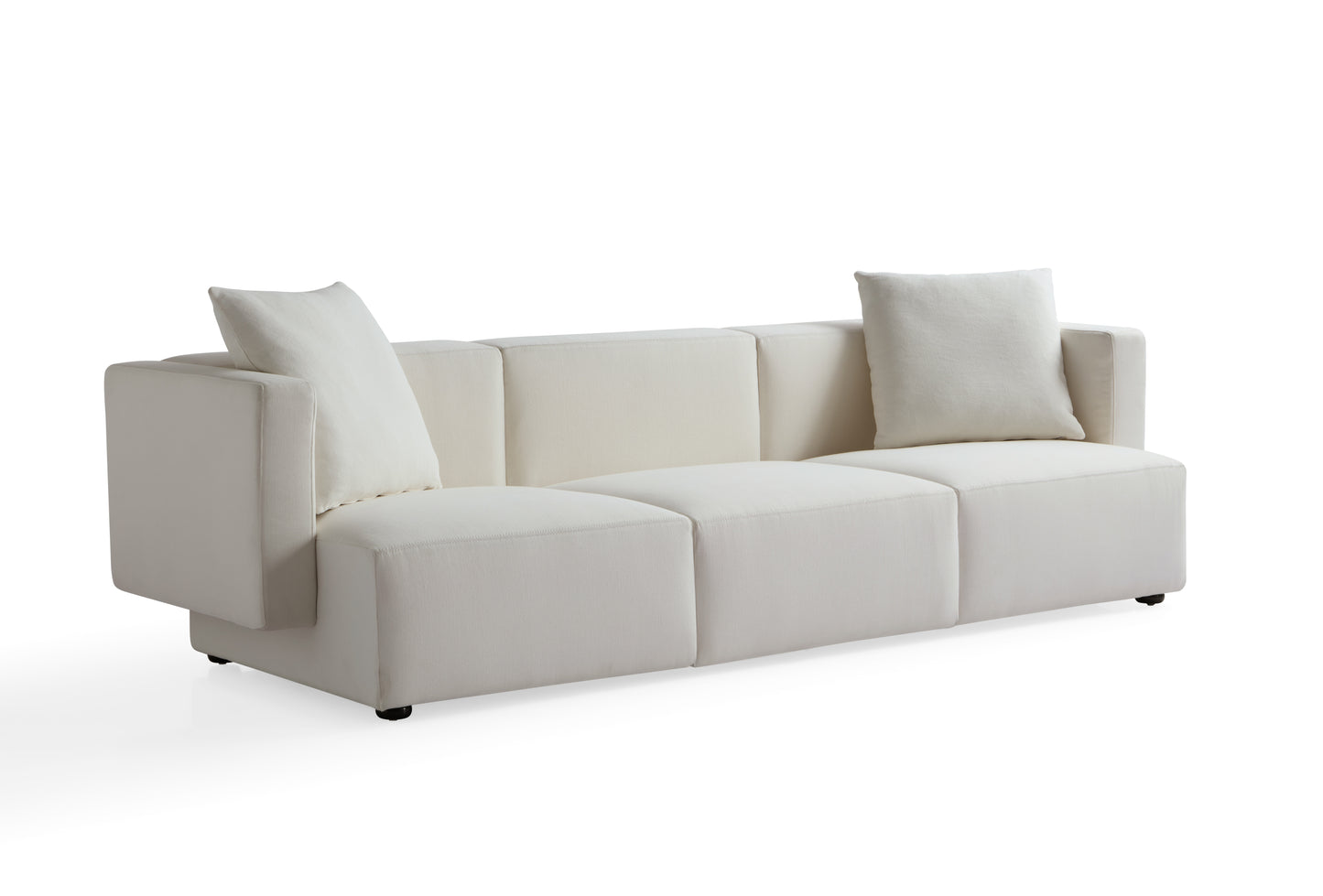 Contemporary Multi-layered Solid Wood Sofa with Imported Larch and High-Density Sponge
