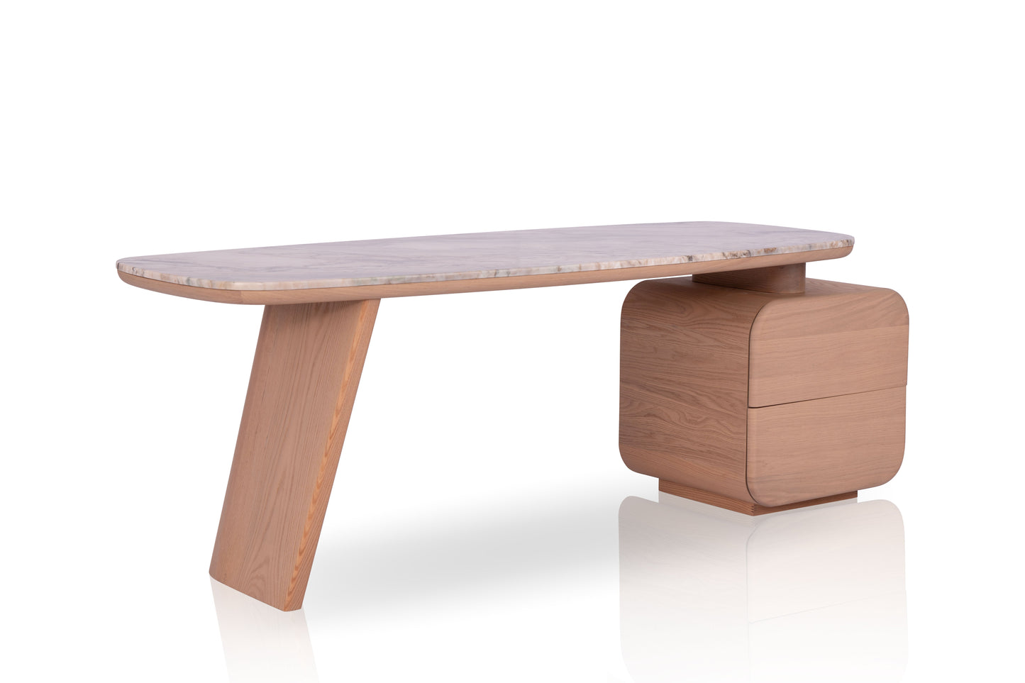 Elegant Sienna Marble Top Writing Desk