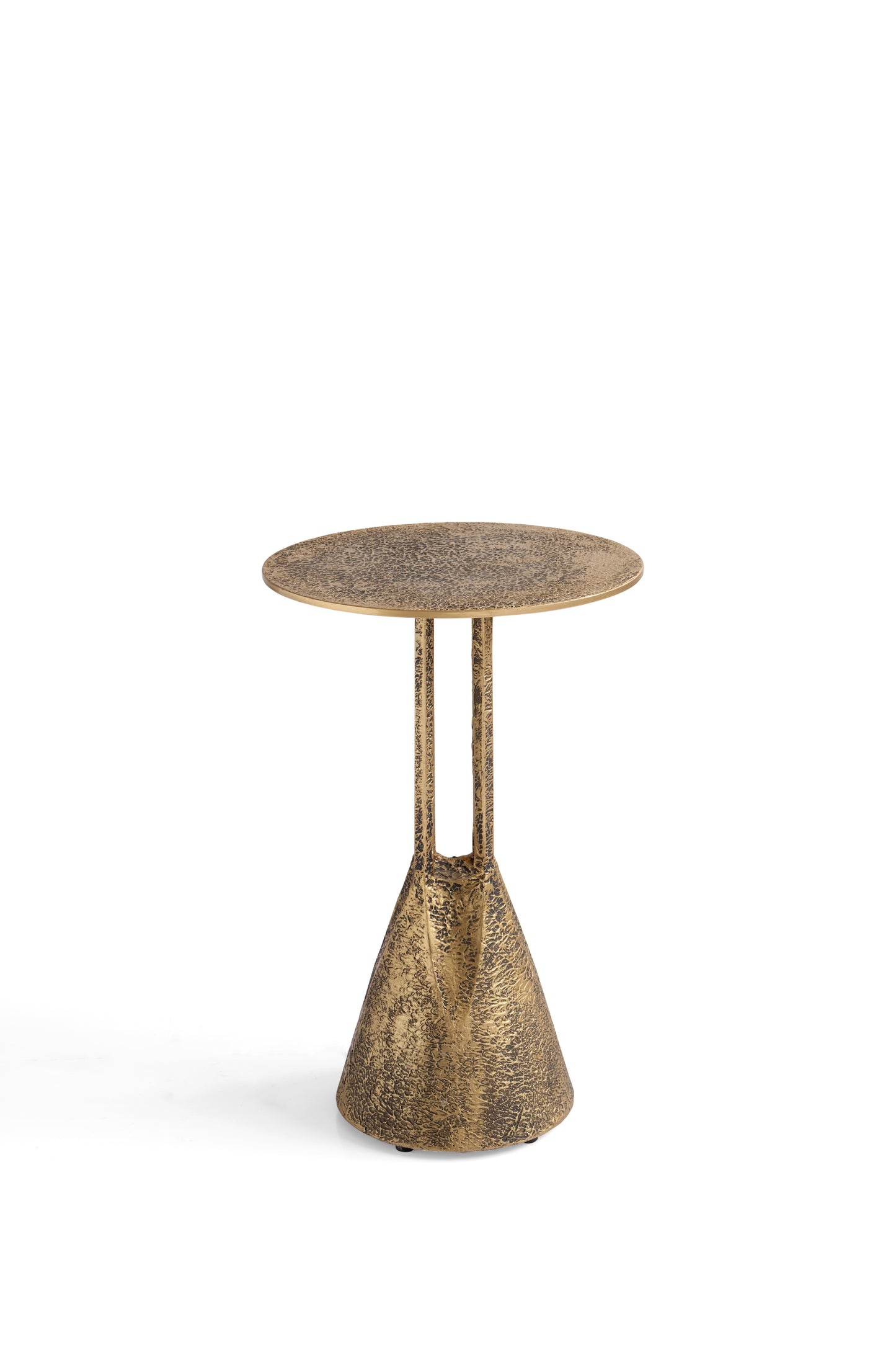 Handcrafted Vintage Stainless Steel Side Table