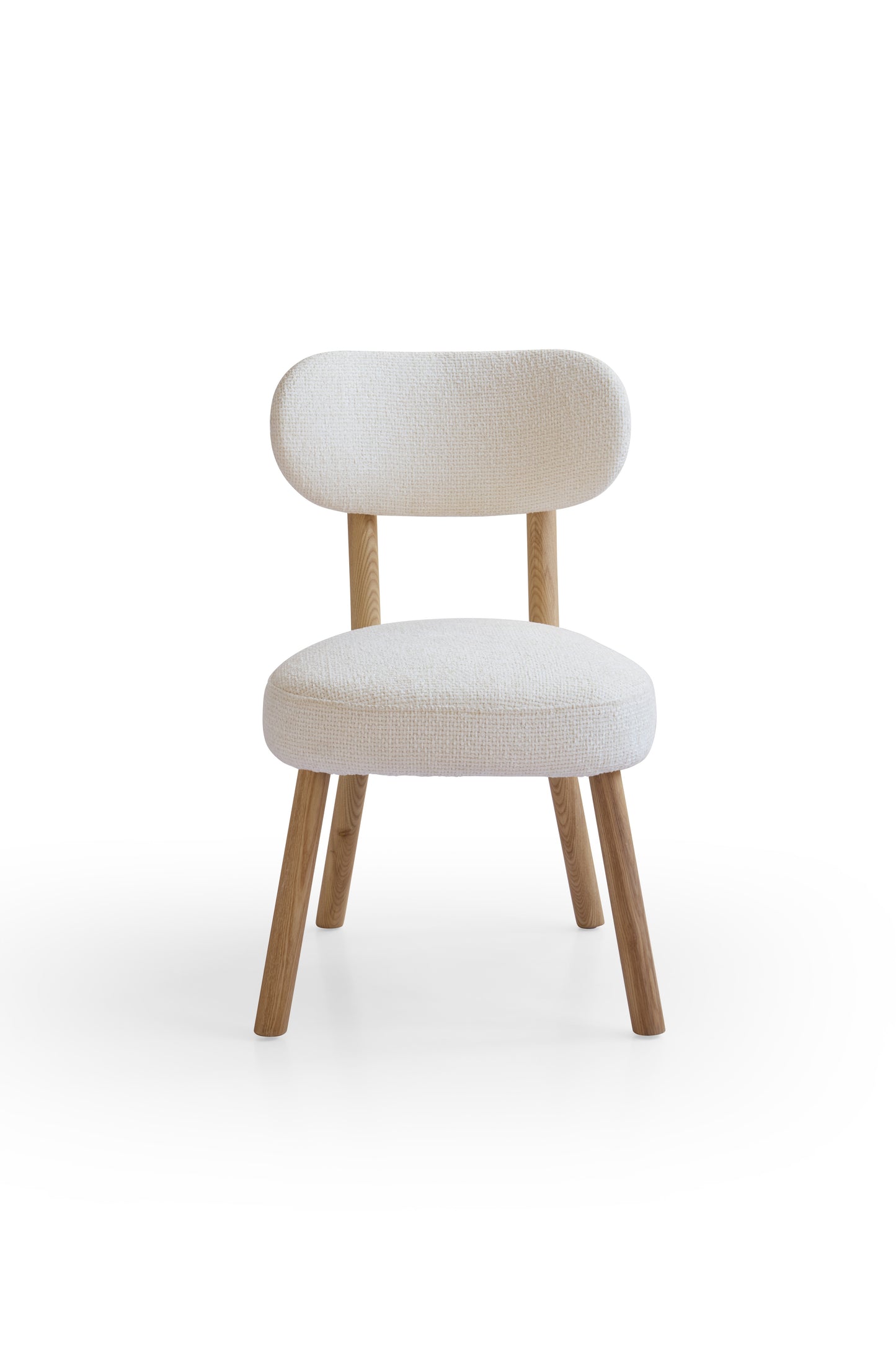 Modern Dining Chair with High-Density Sponge Cushion and Matte Wood Finish