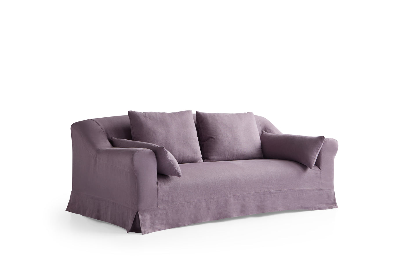Modern Solid Wood Multilayer & Larch Sofa with High-Density Sponge and Feather Down Cushions