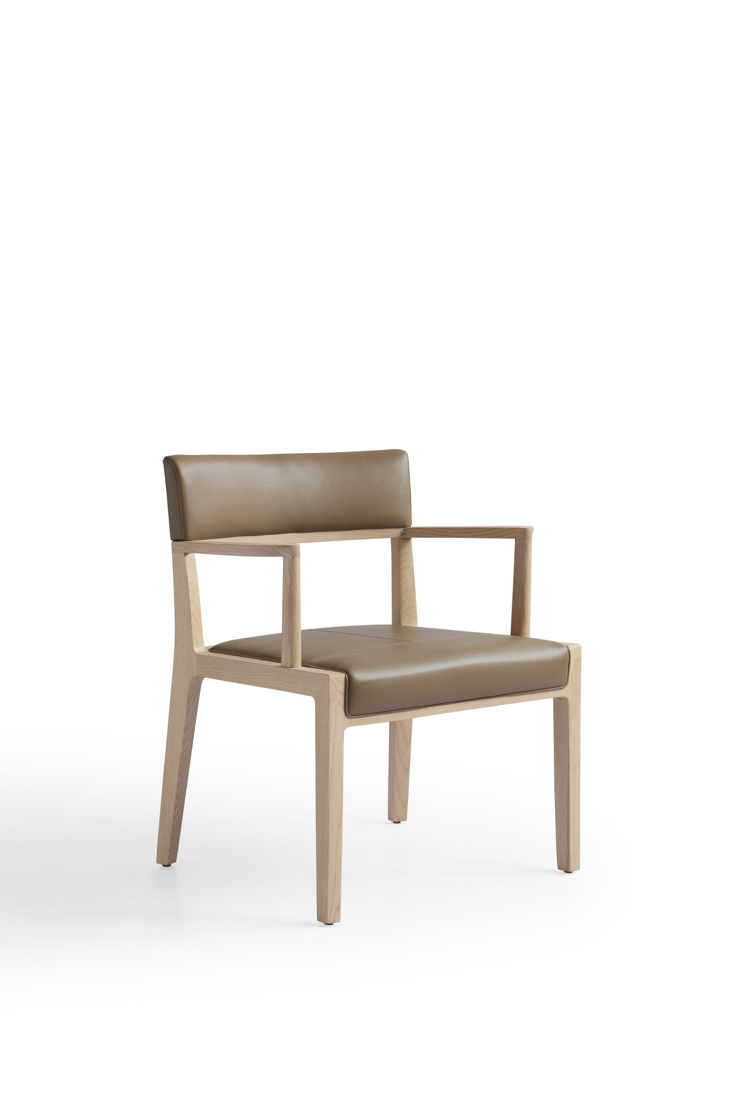 Modern White Wax Wood Dining Chair