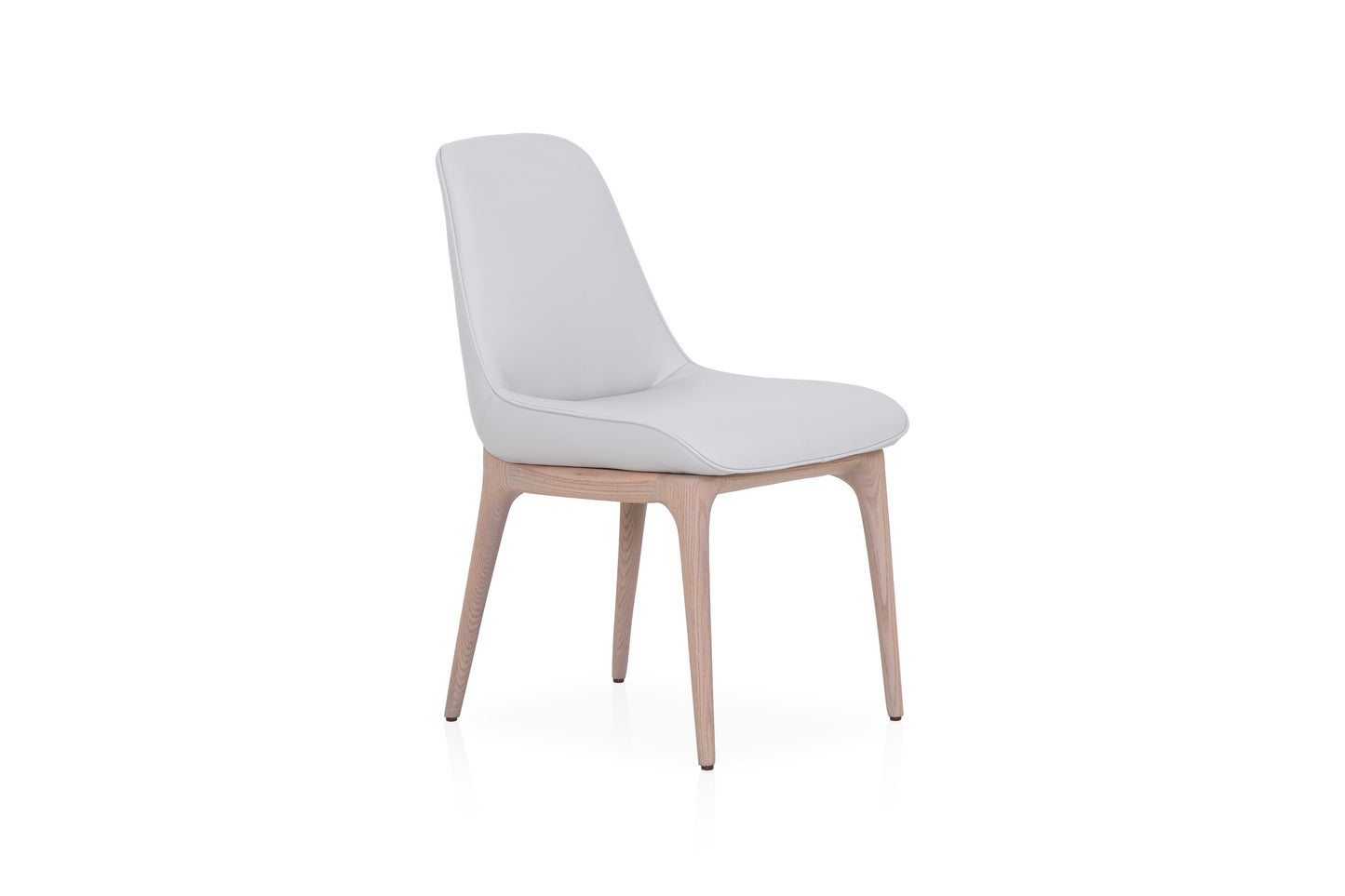 Pampas Oak Dining Chair with Gamma Leather