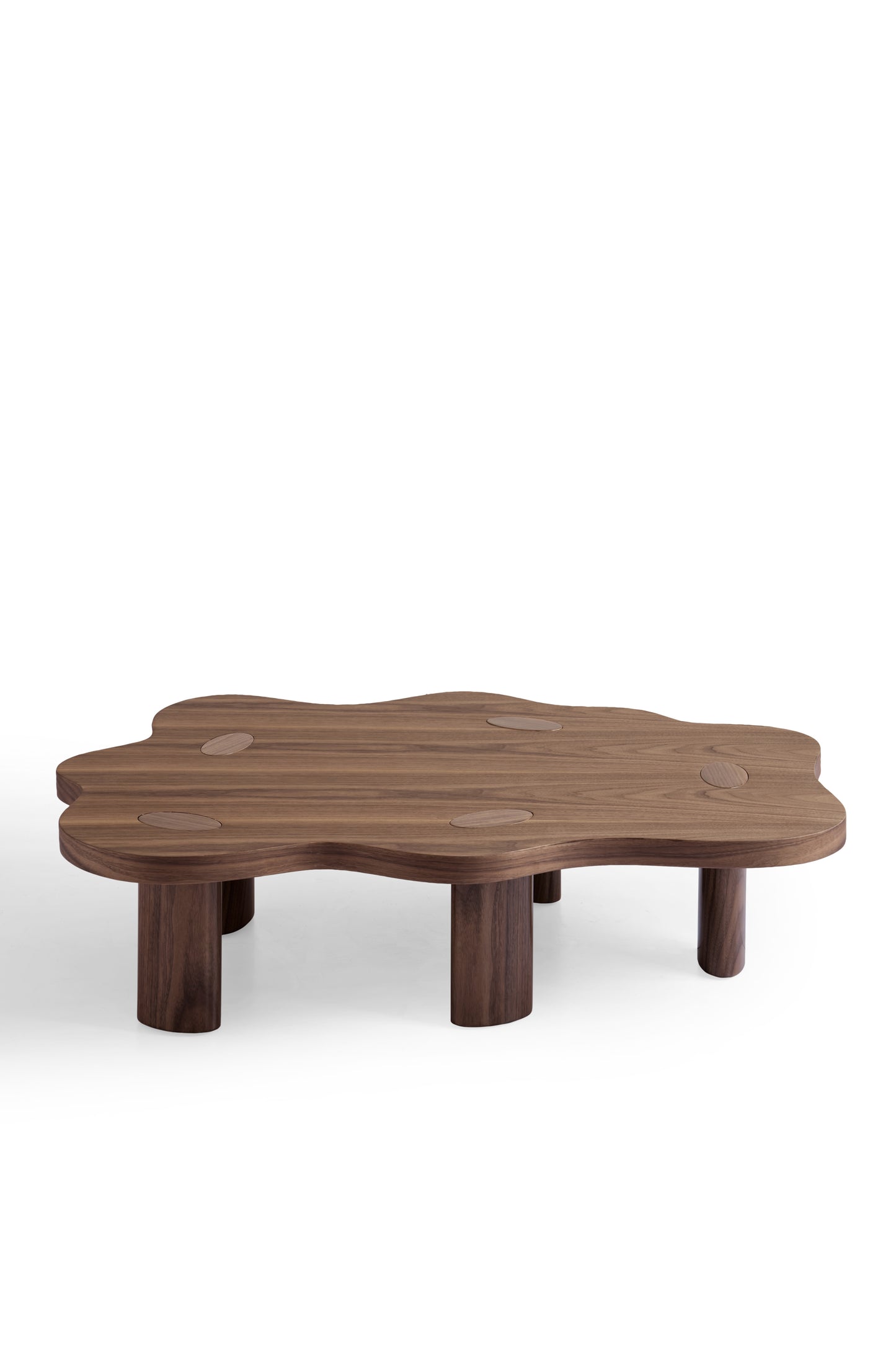 Walnut Veneer Modern Coffee Table