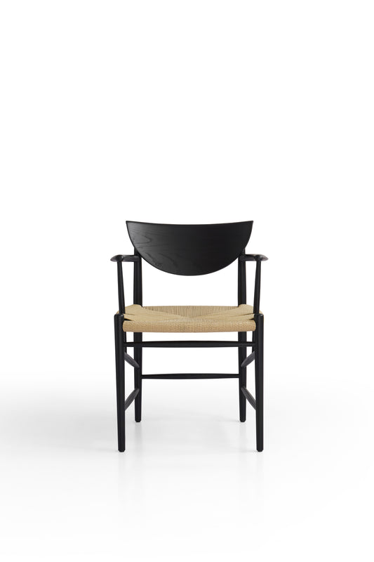 Contemporary Dining Chair with Woven Fabric