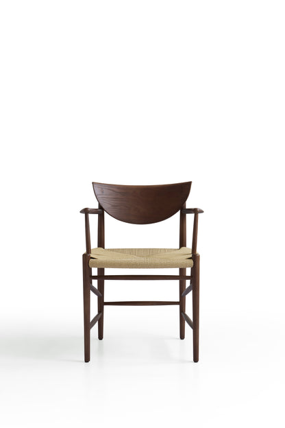 Contemporary Dining Chair with Woven Fabric