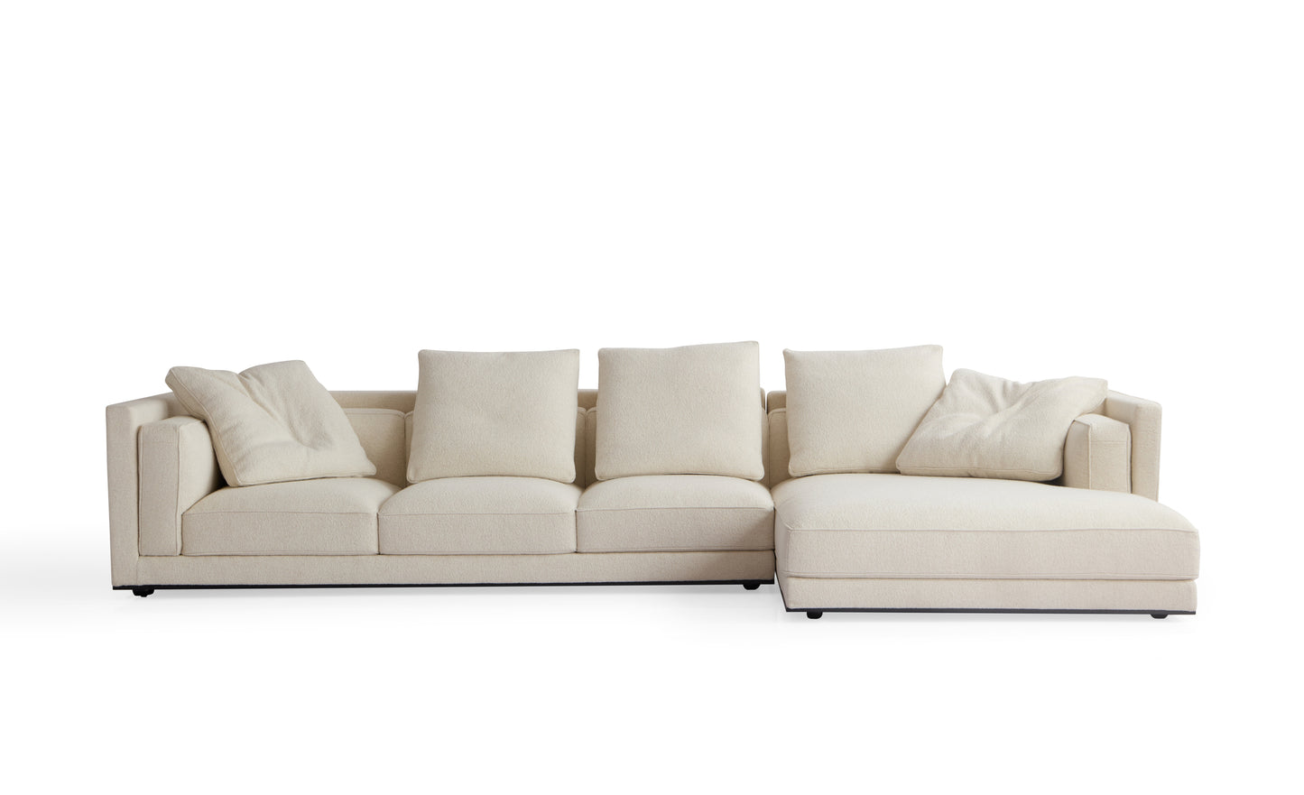Contemporary Larch and High-Density Foam Sofa