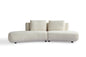 Contemporary Larch Wood & Fabric Sofa