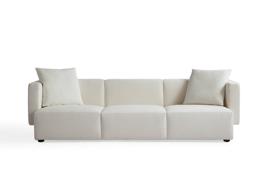 Contemporary Multi-layered Solid Wood Sofa with Imported Larch and High-Density Sponge