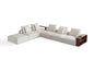 Contemporary Multi-layered Wood and Stainless Steel Sofa