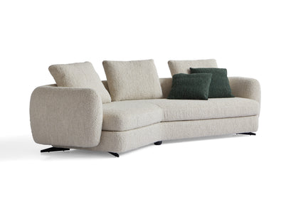 Contemporary Multilayered Wooden Sofa with Premium Larch and High-Density Sponge