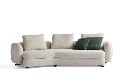 Contemporary Multilayered Wooden Sofa with Premium Larch and High-Density Sponge