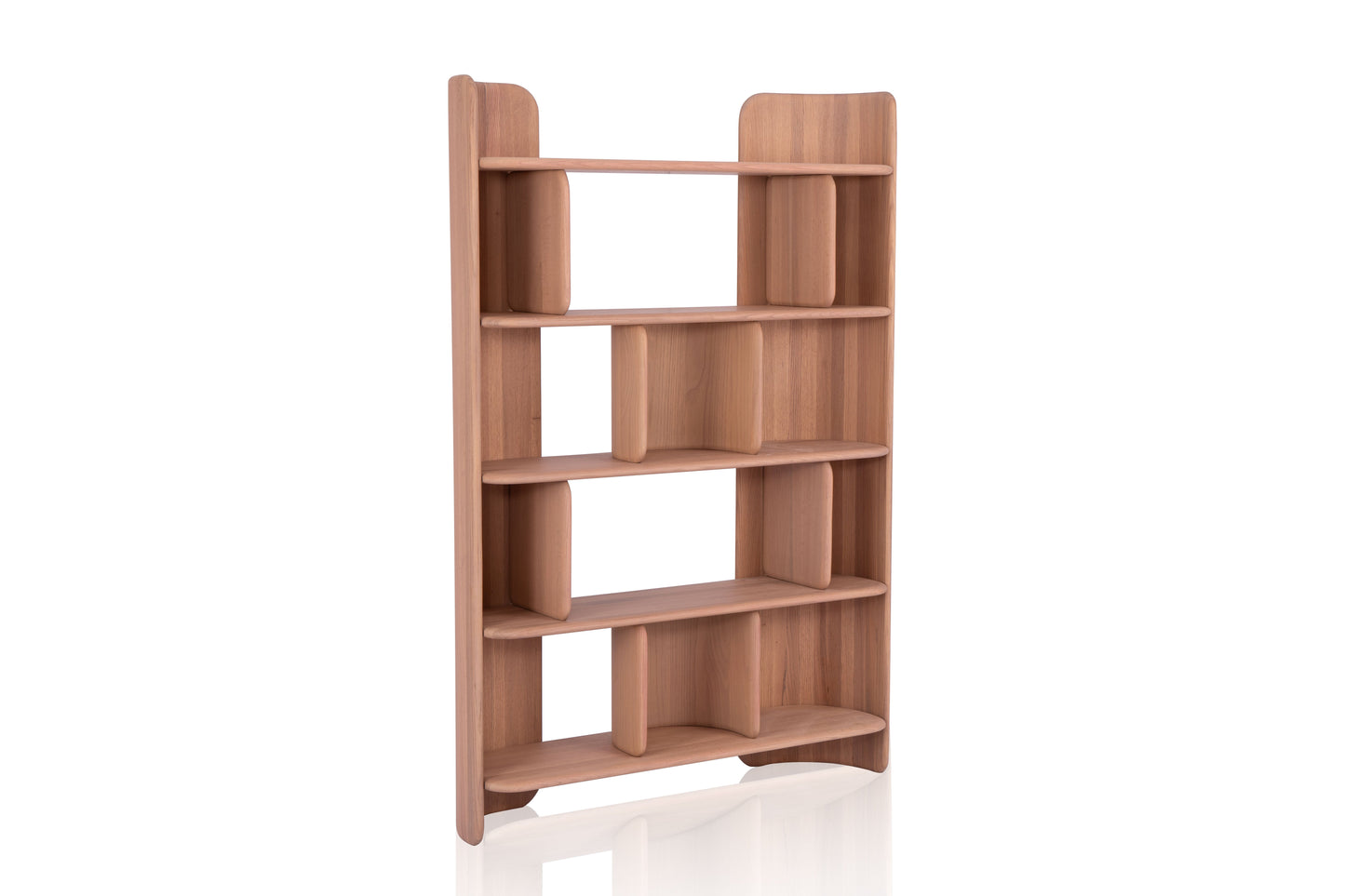 Contemporary Red Oak Veneer Bookshelf