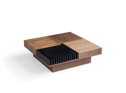Contemporary Walnut Veneer Coffee Table