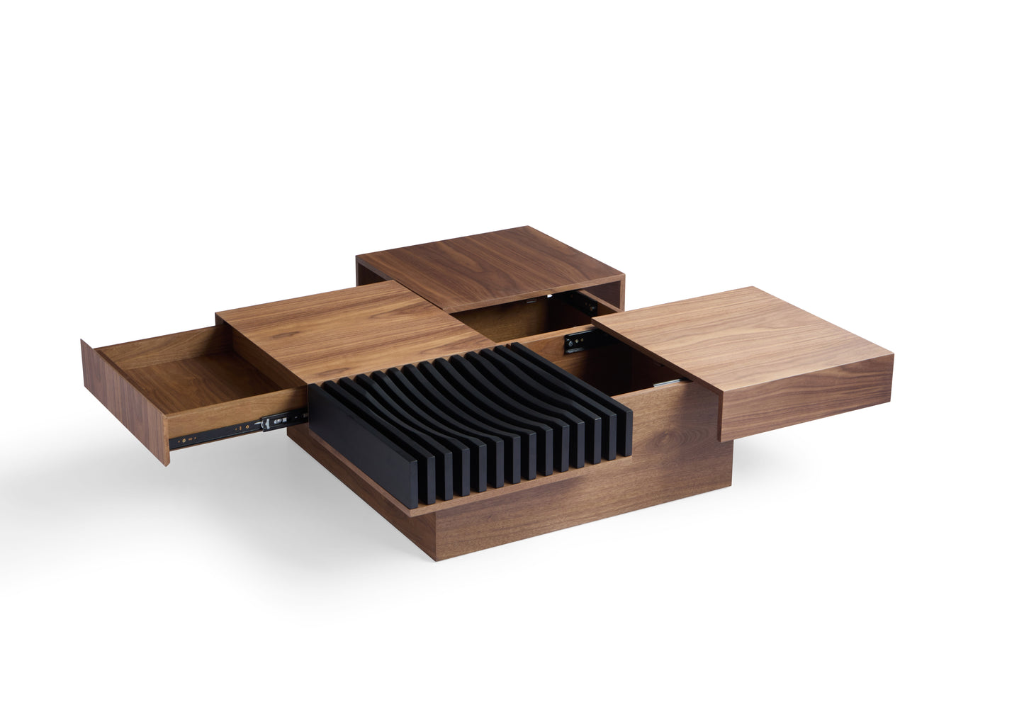 Contemporary Walnut Veneer Coffee Table