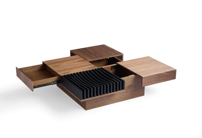 Contemporary Walnut Veneer Coffee Table