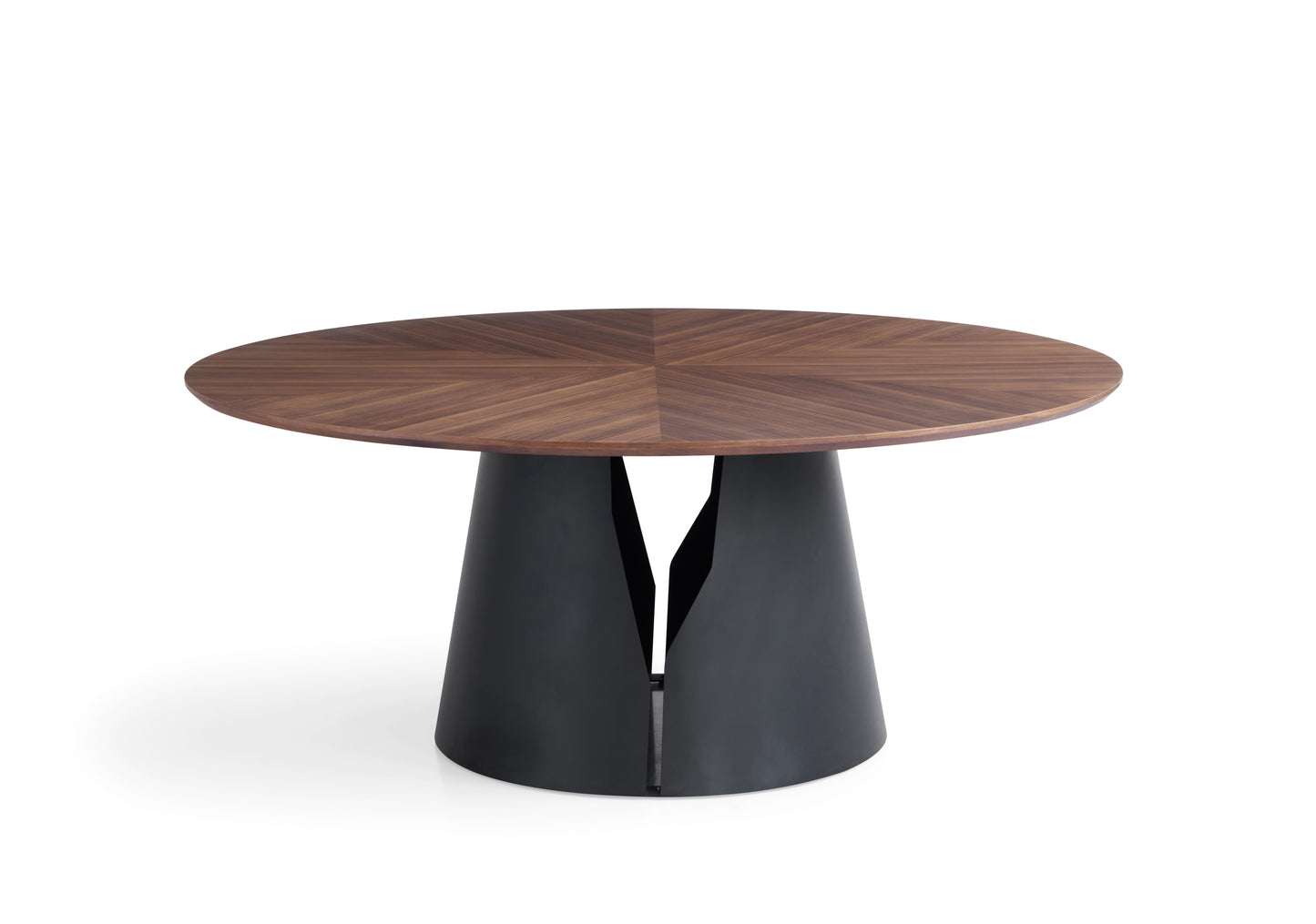 Contemporary Walnut Veneer Dining Table