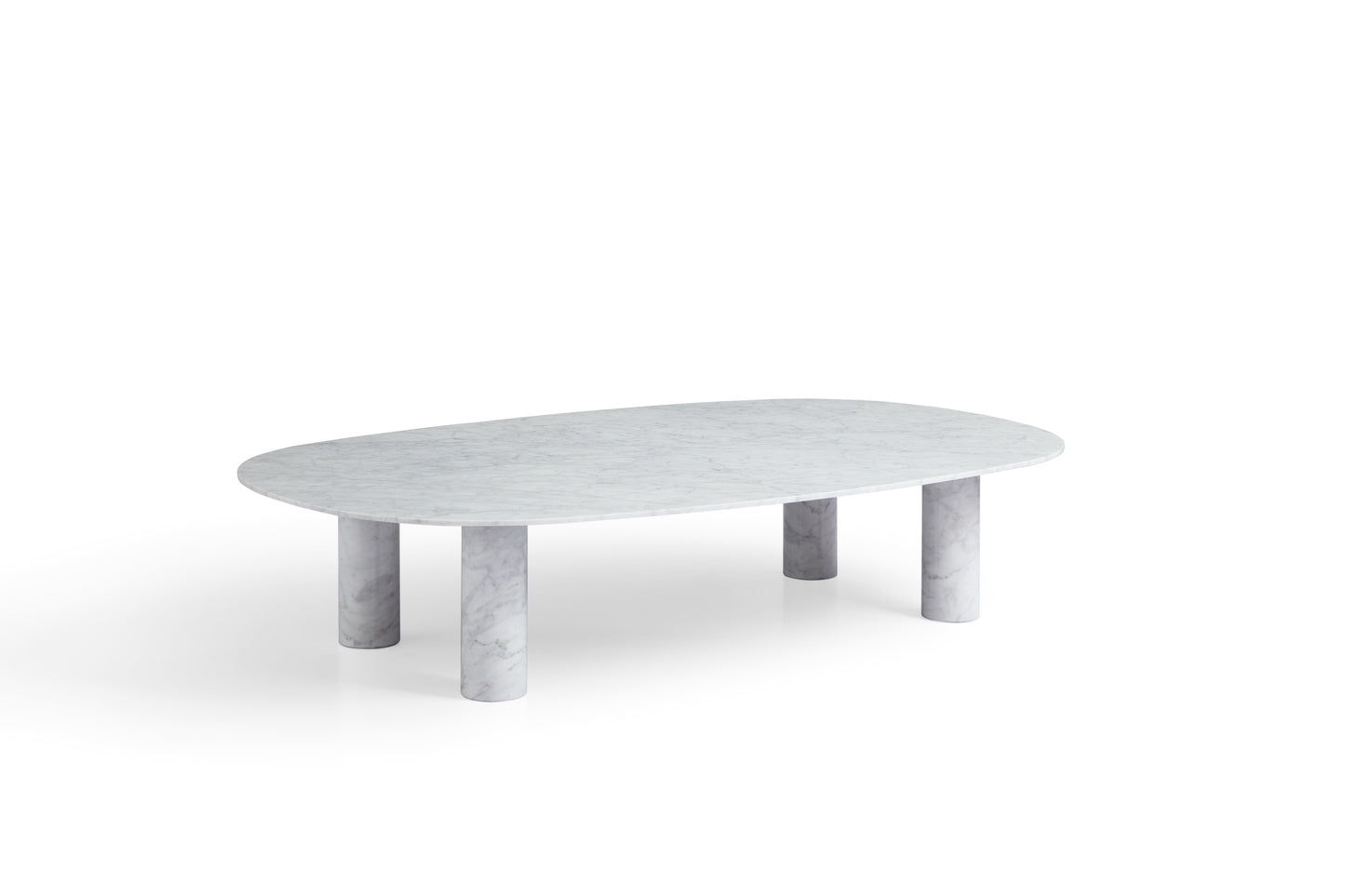 Contemporary White Marble Coffee Table