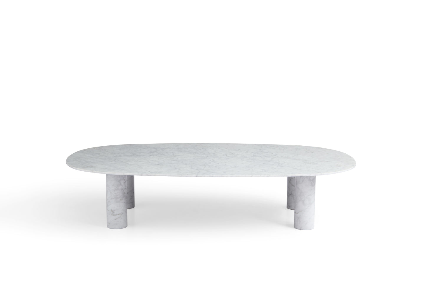 Contemporary White Marble Coffee Table