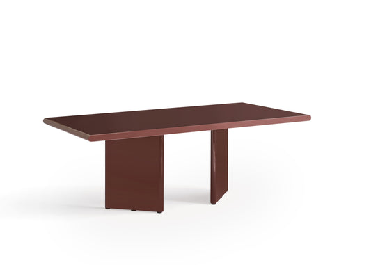 Elegant Dining Table in Burgundy High-Gloss Finish
