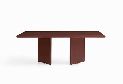 Elegant Dining Table in Burgundy High-Gloss Finish