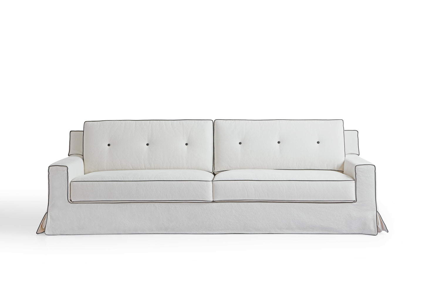 Elegant Fabric and Faux Suede Sofa