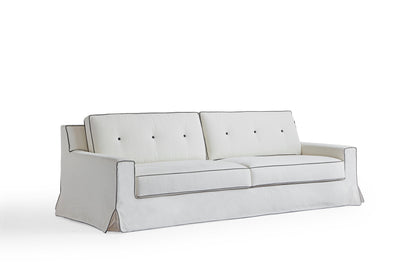 Elegant Fabric and Faux Suede Sofa