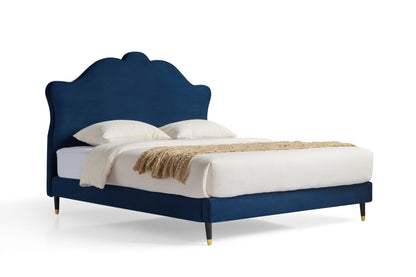 Elegant King Size Upholstered Bed