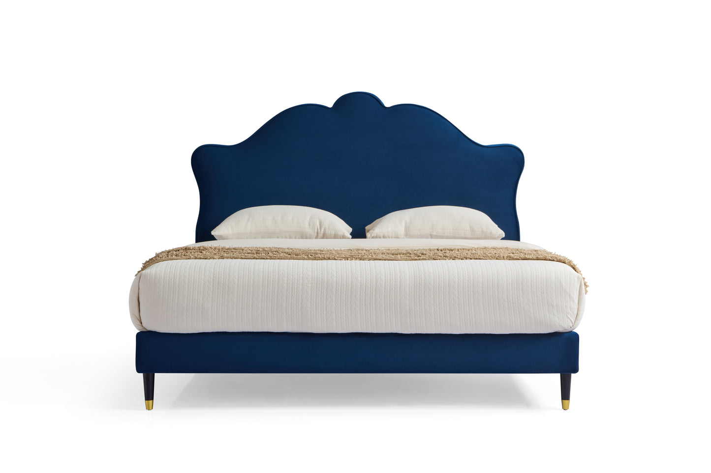 Elegant King Size Upholstered Bed