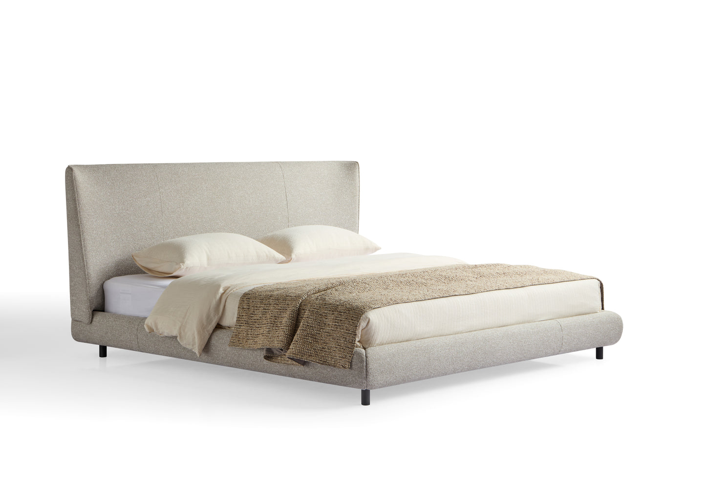 Elegant Queen-Size Upholstered Bed Frame