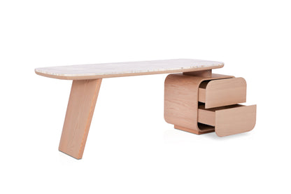 Elegant Sienna Marble Top Writing Desk