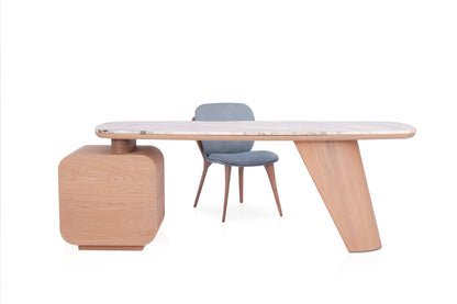 Elegant Sienna Marble Top Writing Desk