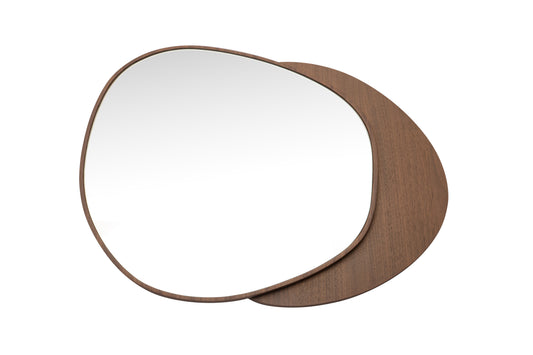 Elegant Walnut Wood Framed Mirror
