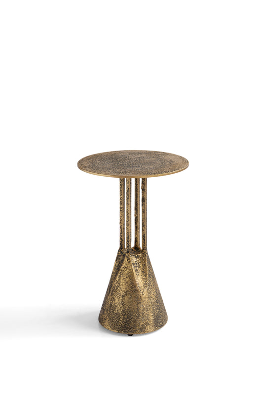 Handcrafted Vintage Stainless Steel Side Table