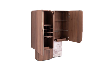 Letty Walnut Wine Cabinet