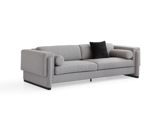 Luxurious Modern Larch Wood & Fabric Sofa