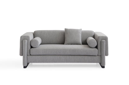 Luxurious Modern Larch Wood & Fabric Sofa