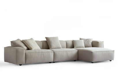Luxurious Modern Larch Wood Sectional Sofa