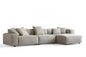 Luxurious Modern Larch Wood Sectional Sofa