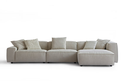 Luxurious Modern Larch Wood Sectional Sofa
