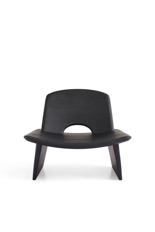 Modern Ash Wood Armchair in Matte Finish