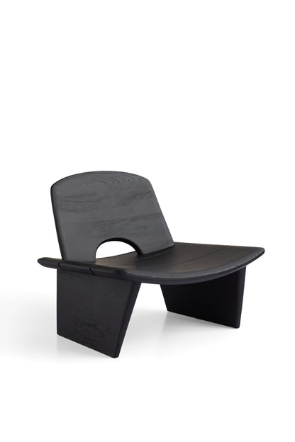 Modern Ash Wood Armchair in Matte Finish