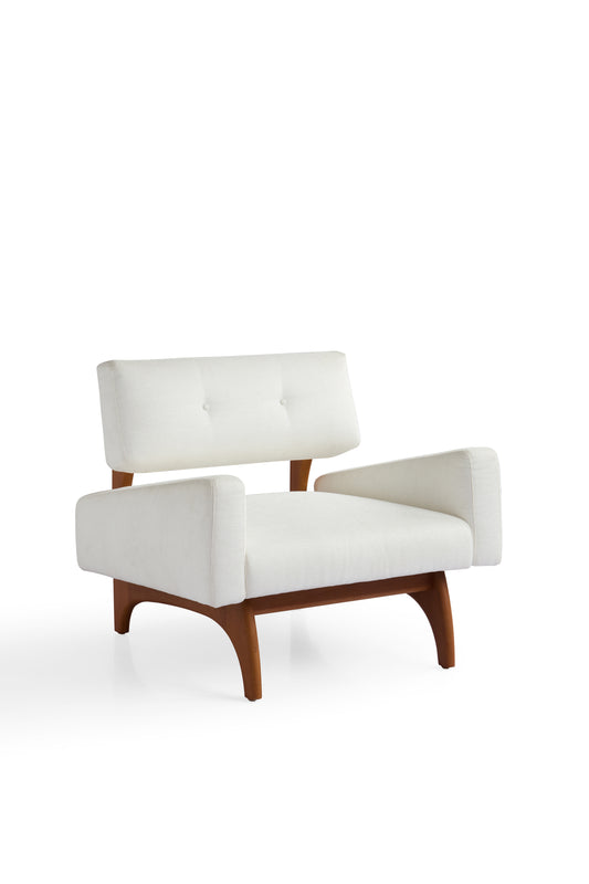 Modern Carbonized Teak Wood Accent Chair