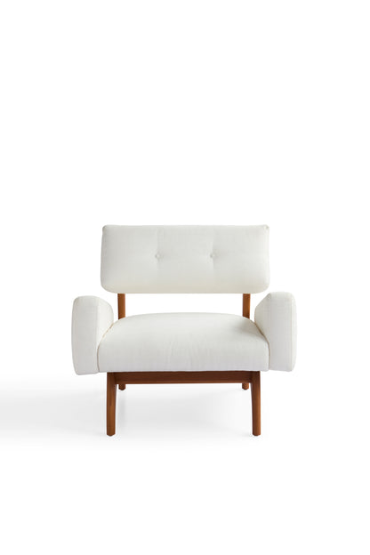 Modern Carbonized Teak Wood Accent Chair