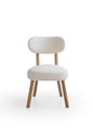 Modern Dining Chair with High-Density Sponge Cushion and Matte Wood Finish