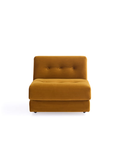 Modern Fabric Armchair with High-Density Foam and Plywood Support