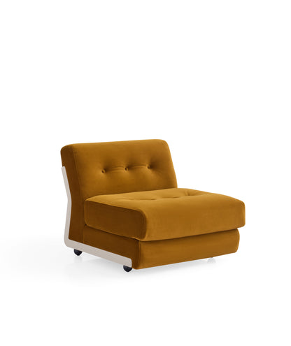 Modern Fabric Armchair with High-Density Foam and Plywood Support