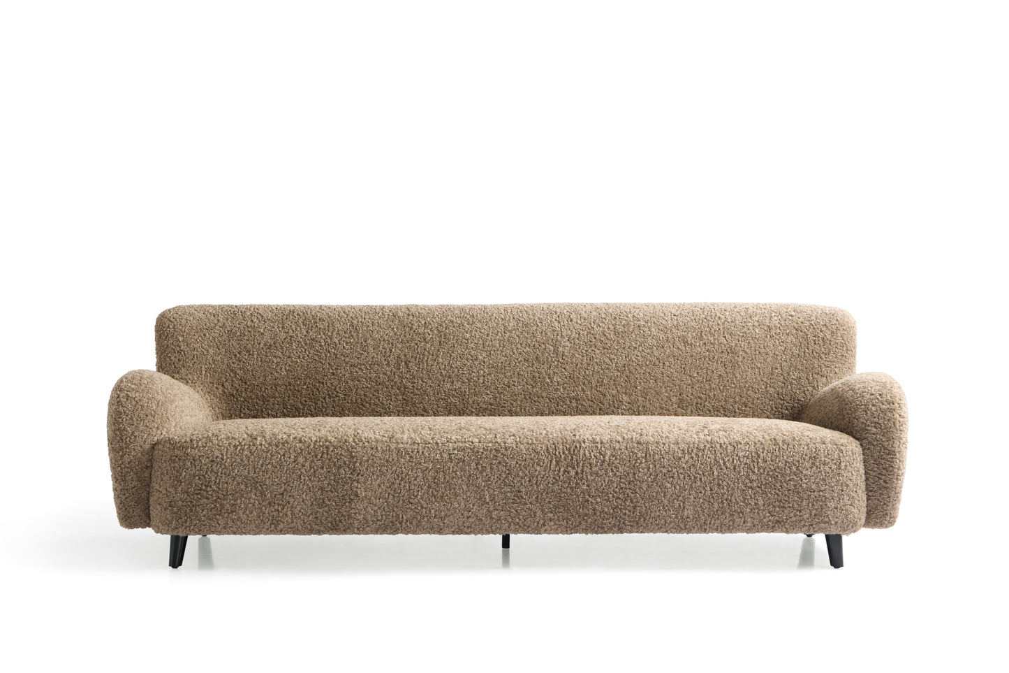 Modern Fabric Sofa with Solid Wood Frame and High-Density Foam