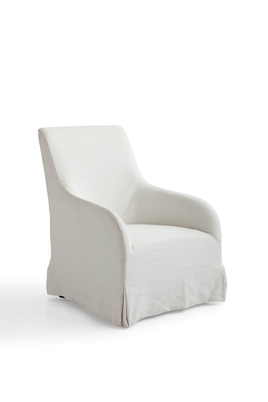 Modern Larch Wood Framed Armchair