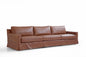 Modern Multi-Layered Wood and Imported Larch Sofa with High-Density Sponge